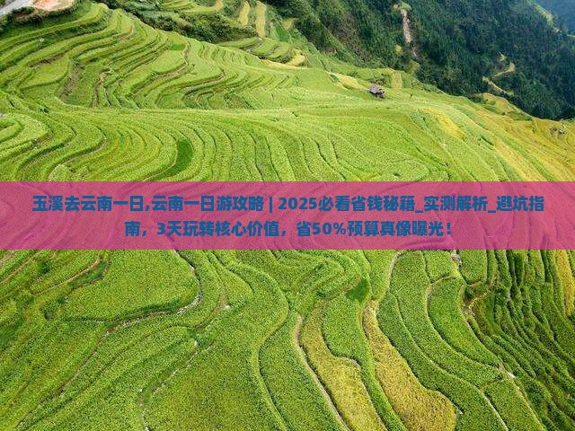 玉溪去云南一日