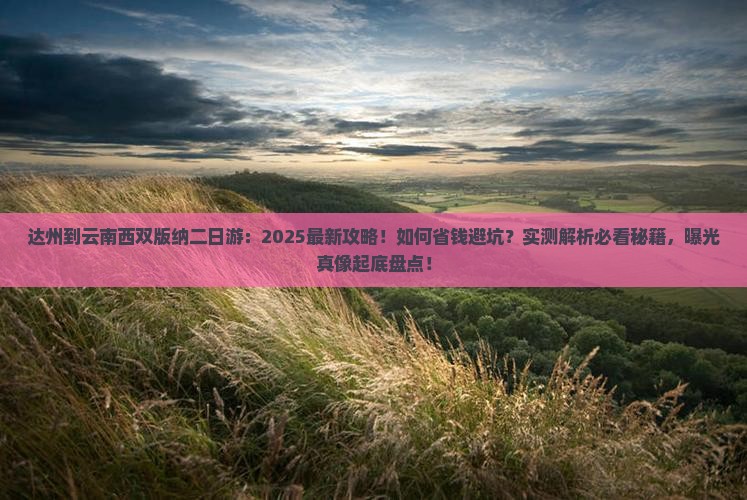 达州到云南西双版纳二日游