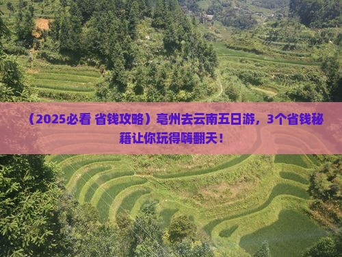 亳州去云南五日游