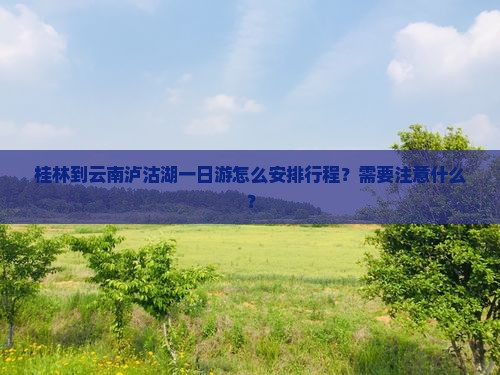 桂林到云南泸沽湖一日