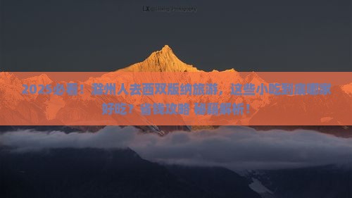 滁州去云南西双版纳旅游小吃