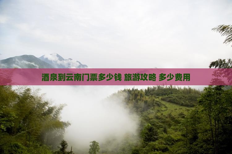 酒泉到云南门票