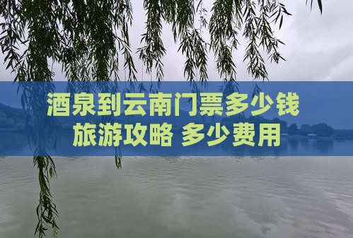 酒泉到云南门票