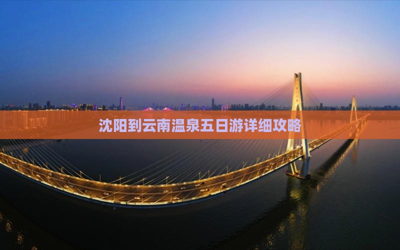 沈阳到云南温泉五日游详细攻略