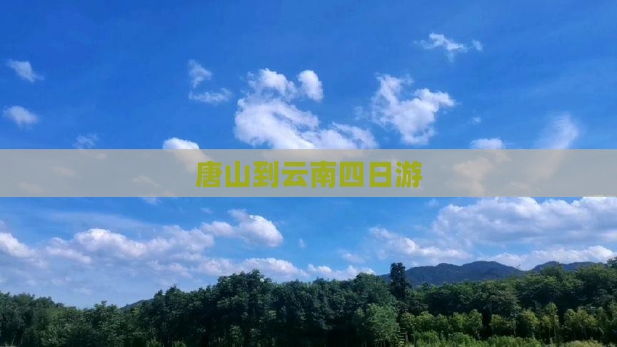 唐山到云南四日游