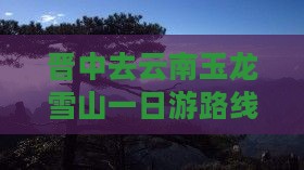 晋中去云南玉龙雪山一日游路线及费用问题