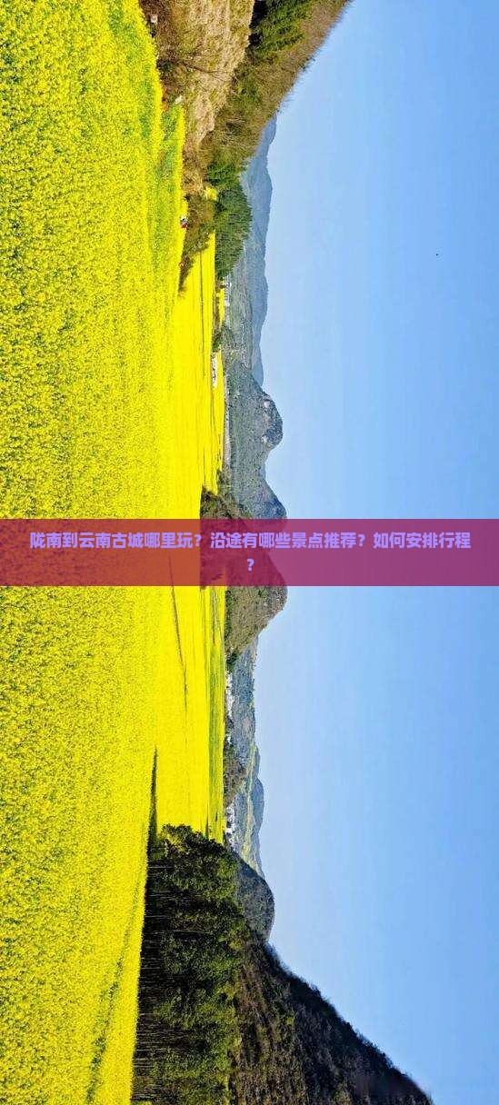 陇南到云南古城哪里玩 陇南到云南古城哪里玩