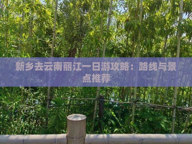 新乡去云南丽江一日