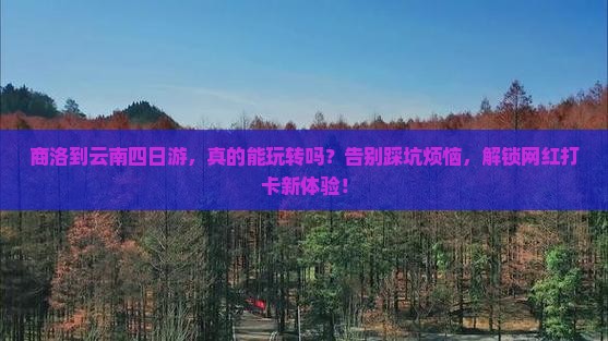 商洛到云南四日游