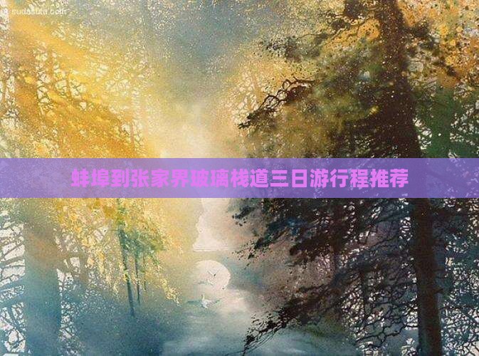 蚌埠到张家界玻璃栈道三日游行程推荐