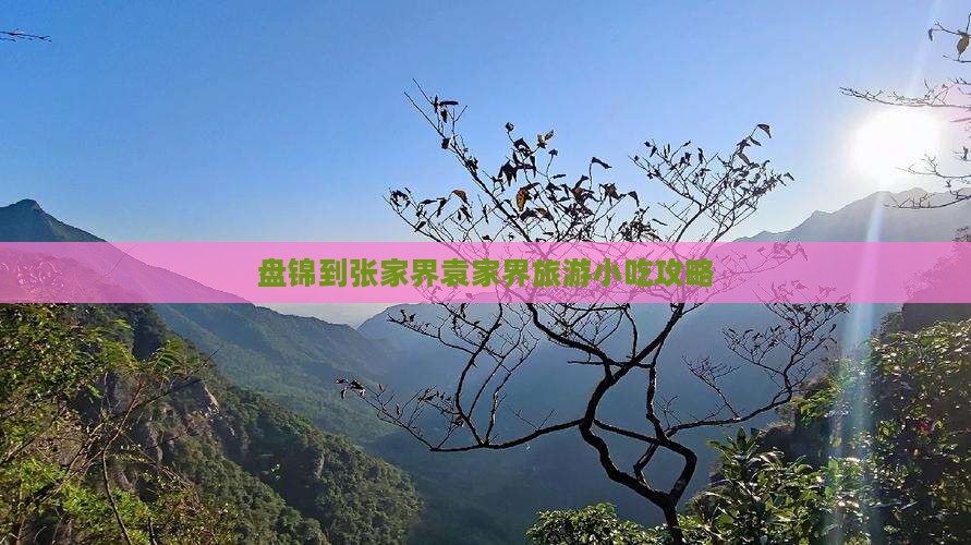 盘锦到张家界袁家界旅游小吃攻略