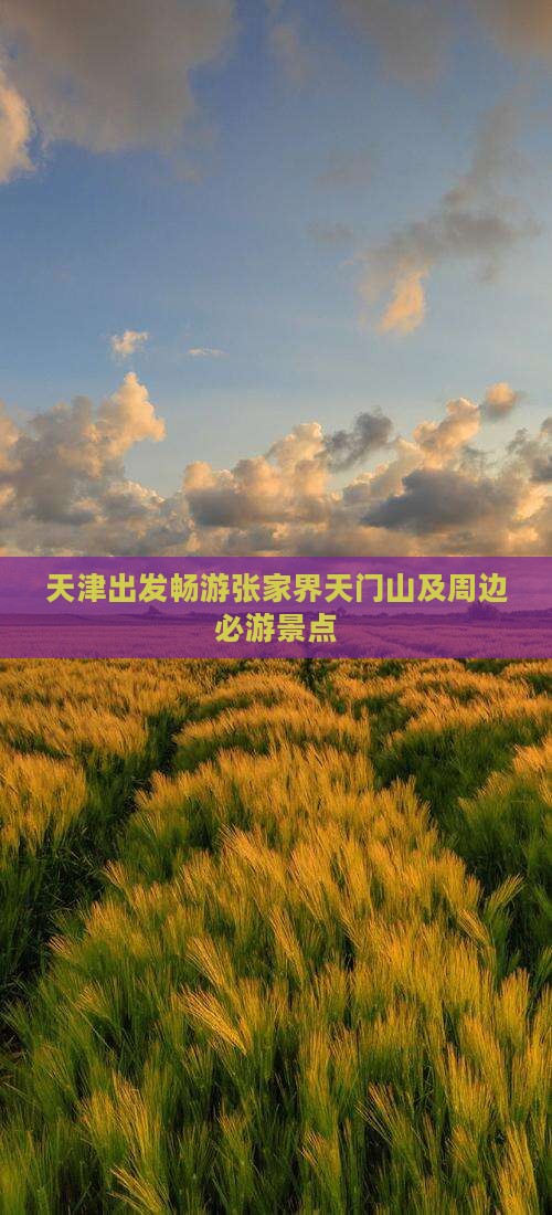 天津出发畅游张家界天门山及周边必游景点