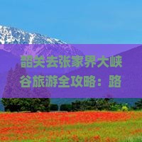 韶关去张家界大峡谷旅游全攻略：路线、团期与自驾
