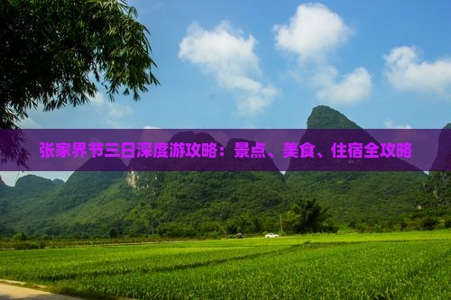 张家界节三日深度游攻略：景点、美食、住宿全攻略