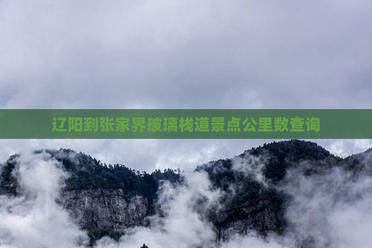辽阳到张家界玻璃栈道景点公里数查询