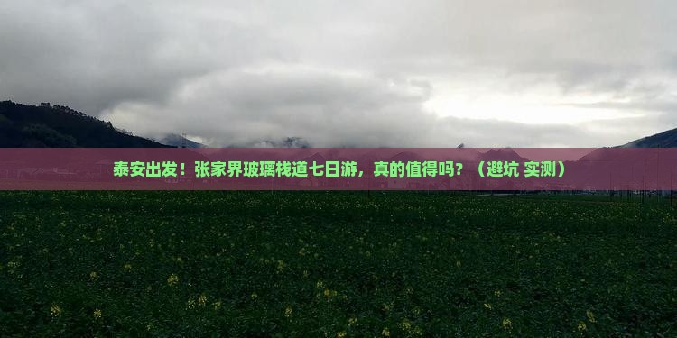 泰安到张家界玻璃栈道七日游