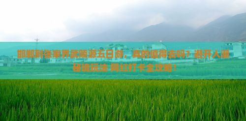 邯郸到张家界武陵源五日游
