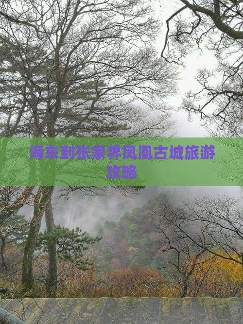 海东到张家界凤凰古城攻略