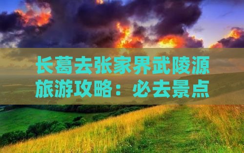 长葛去张家界武陵源哪里玩