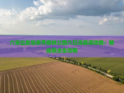六安出发张家界森林公园六日深度游攻略：精选景点全攻略