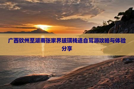 广西钦州至湖南张家界玻璃栈道自驾游攻略与体验分享