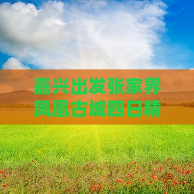 嘉兴出发张家界凤凰古城四日精华游