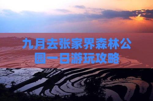 九月去张家界森林公园一日