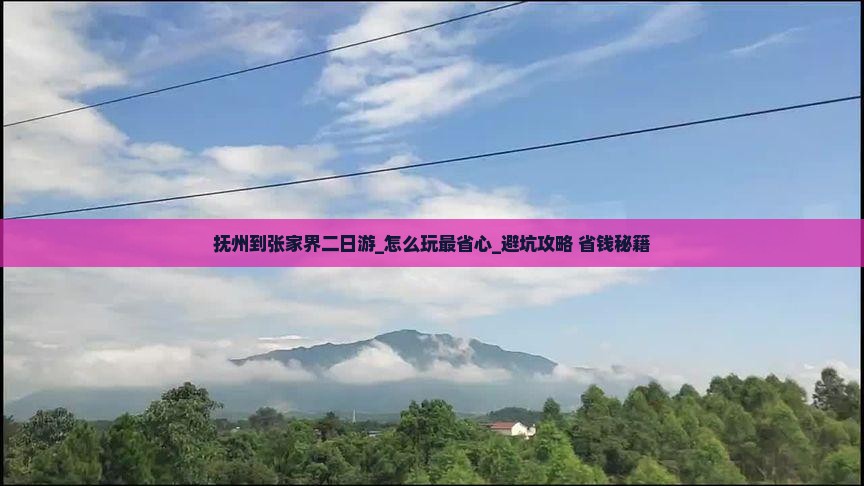 抚州到张家界二日游