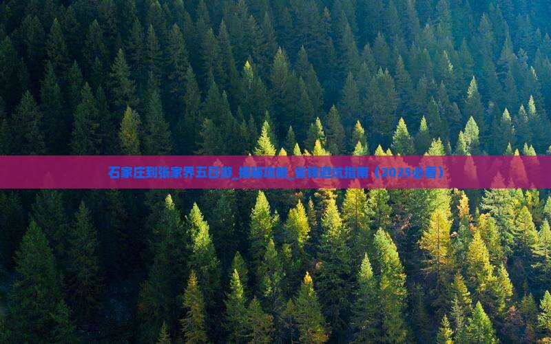 石家庄到张家界五日游