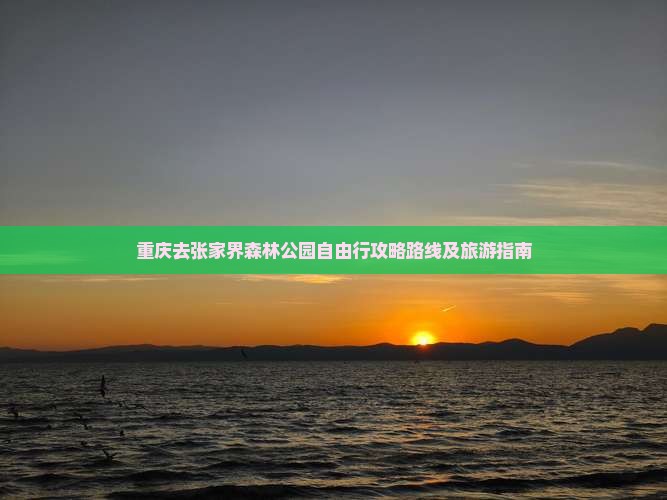 重庆去张家界森林公园自由行