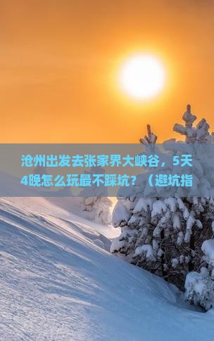 沧州到张家界大峡谷旅行社