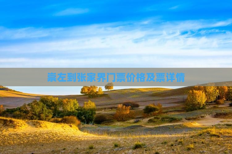 崇左到张家界门票价格及票详情