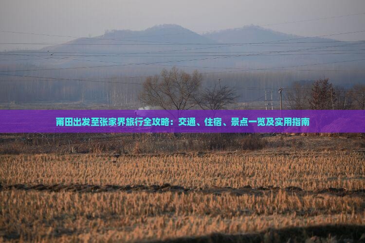 莆田出发至张家界旅行全攻略：交通、住宿、景点一览及实用指南
