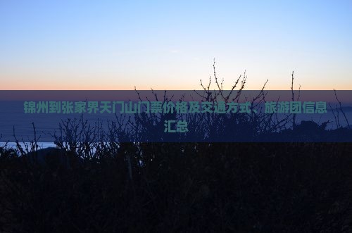 锦州到张家界天门山门票价格及交通方式、旅游团信息汇总