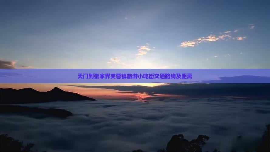 天门到张家界芙蓉镇旅游小吃街交通路线及距离