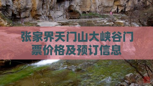 张家界天门山大峡谷门票价格及预订信息