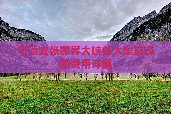 宁德去张家界大峡谷大型旅游团费用详情