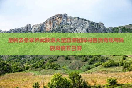垦利去张家界武陵源大型旅游团探寻自然奇观与民族风情五日游