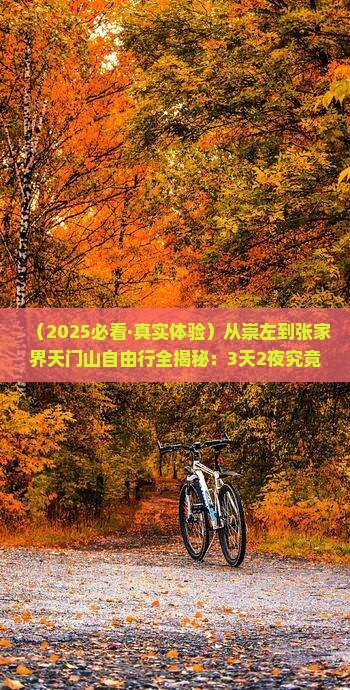 崇左到张家界天门山自由行