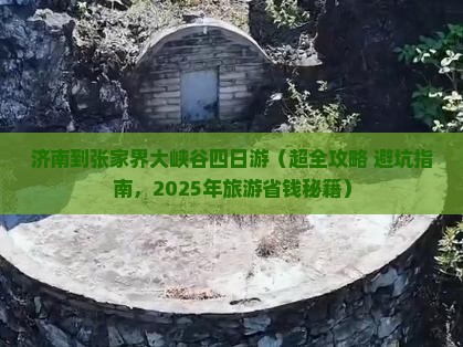 济南去张家界大峡谷四日游