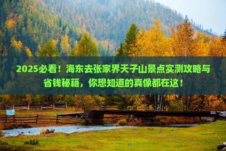 海东去张家界天子山景点