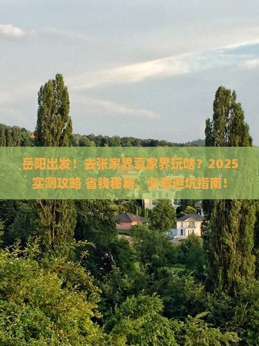 岳阳去张家界袁家界哪里玩
