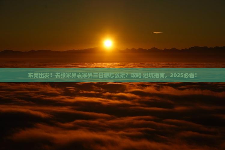 东莞去张家界袁家界三日游