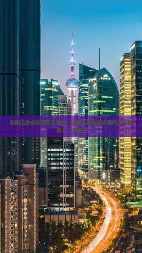 安阳到张家界天子山旅游小吃