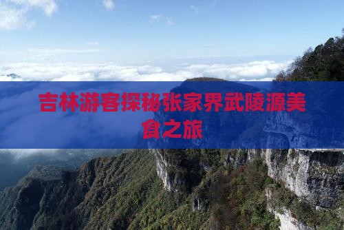 吉林游客探秘张家界武陵源美食之旅