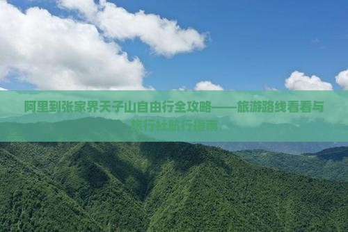 阿里到张家界天子山自由行全攻略——旅游路线看看与旅行社航行指南
