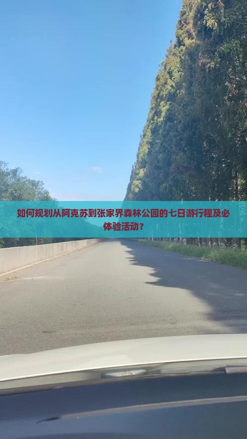 如何规划从阿克苏到张家界森林公园的七日游行程及必体验活动？