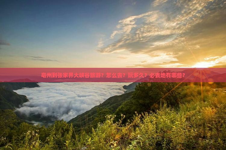 亳州到张家界大峡谷旅游？怎么去？玩多久？必去地有哪些？