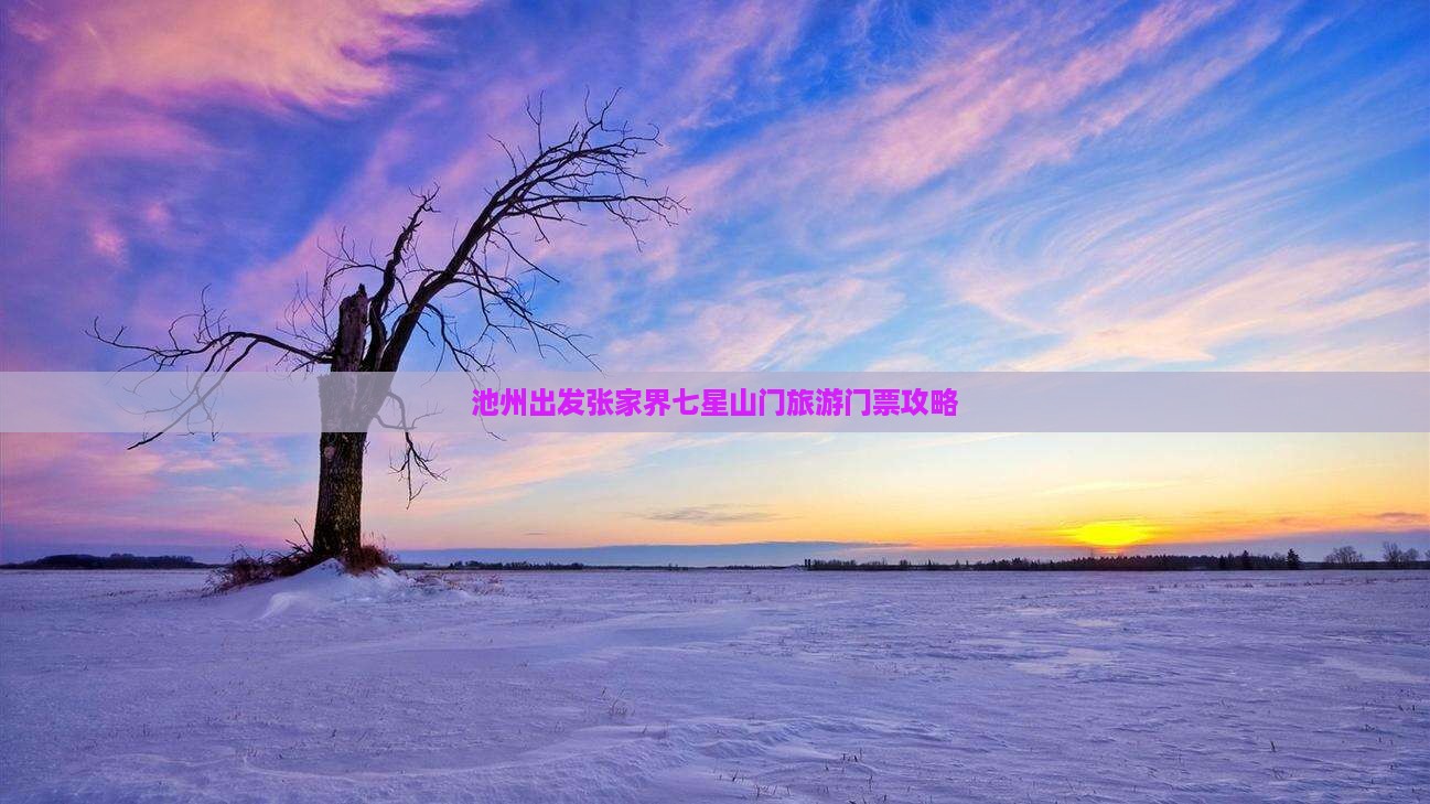 池州出发张家界七星山门旅游门票攻略