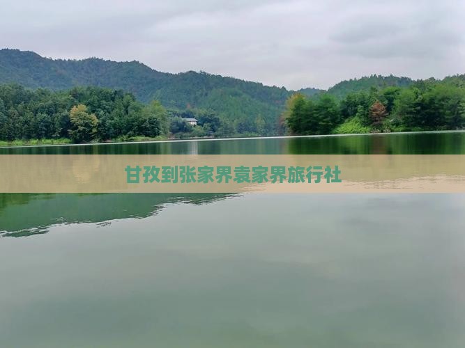 甘孜到张家界袁家界旅行社